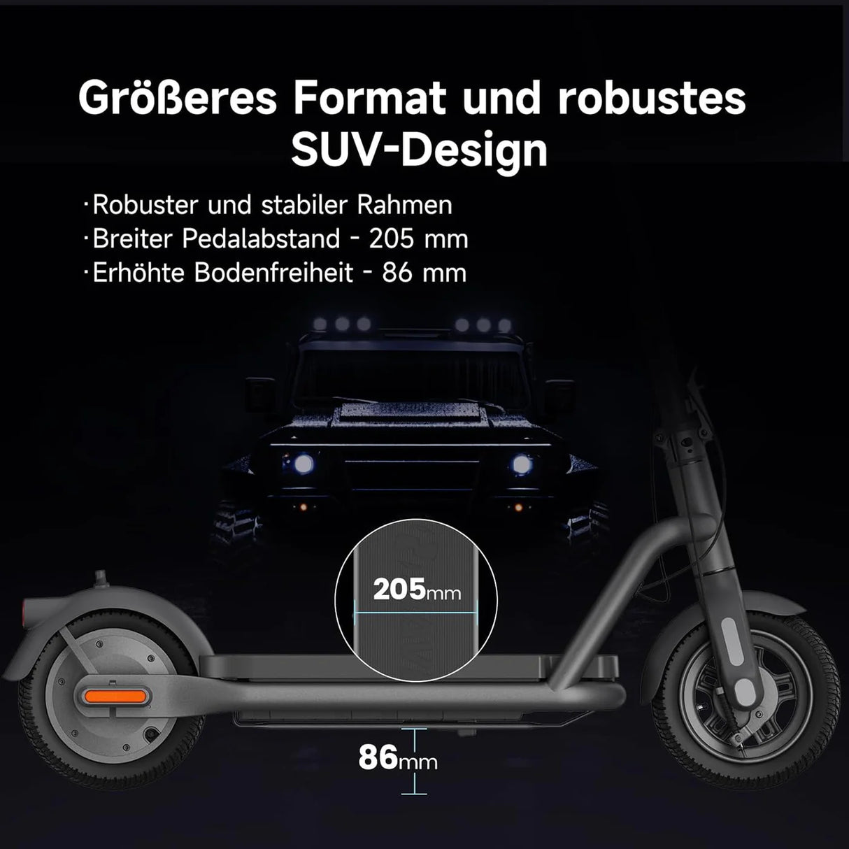 NAVEE N65i E-Scooter ABE Certified | Patented Damping Arm™ Suspension | 2-Way Folding | 65km Range