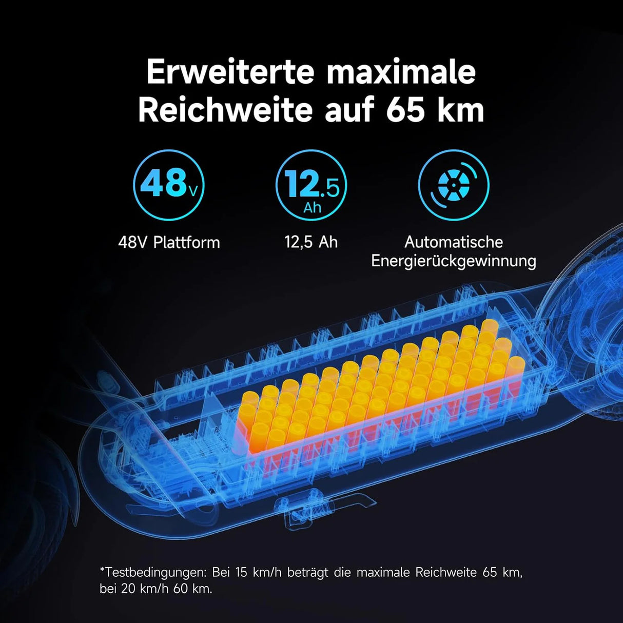 NAVEE N65i E-Scooter ABE Certified | Patented Damping Arm™ Suspension | 2-Way Folding | 65km Range