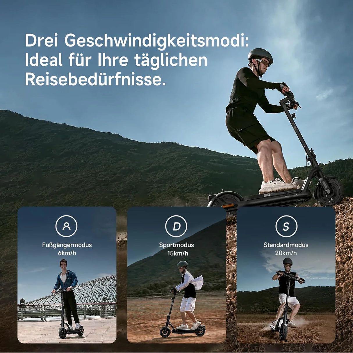 NAVEE N65i E-Scooter ABE Certified | Patented Damping Arm™ Suspension | 2-Way Folding | 65km Range