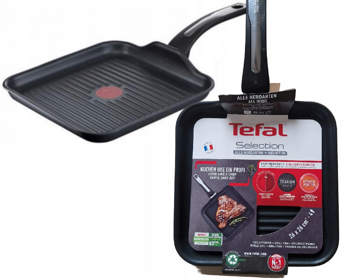 Grill Pan Selection G28440 26x26cm Black Tefal