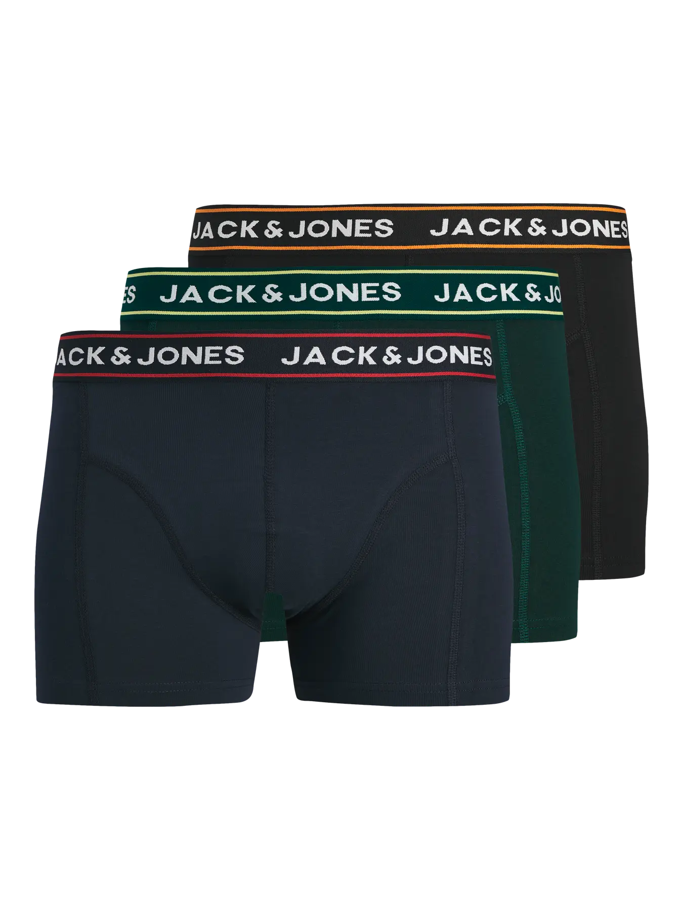 JACK & JONES Jacpink Leaves Trunks 3 Pack SN (Pack of 3) Men's, Sparkling Blue, M JACK & JONES Jacpink Leaves Trunks 3 Pack SN (Pack of 3) Men's, Sparkling Blue, M